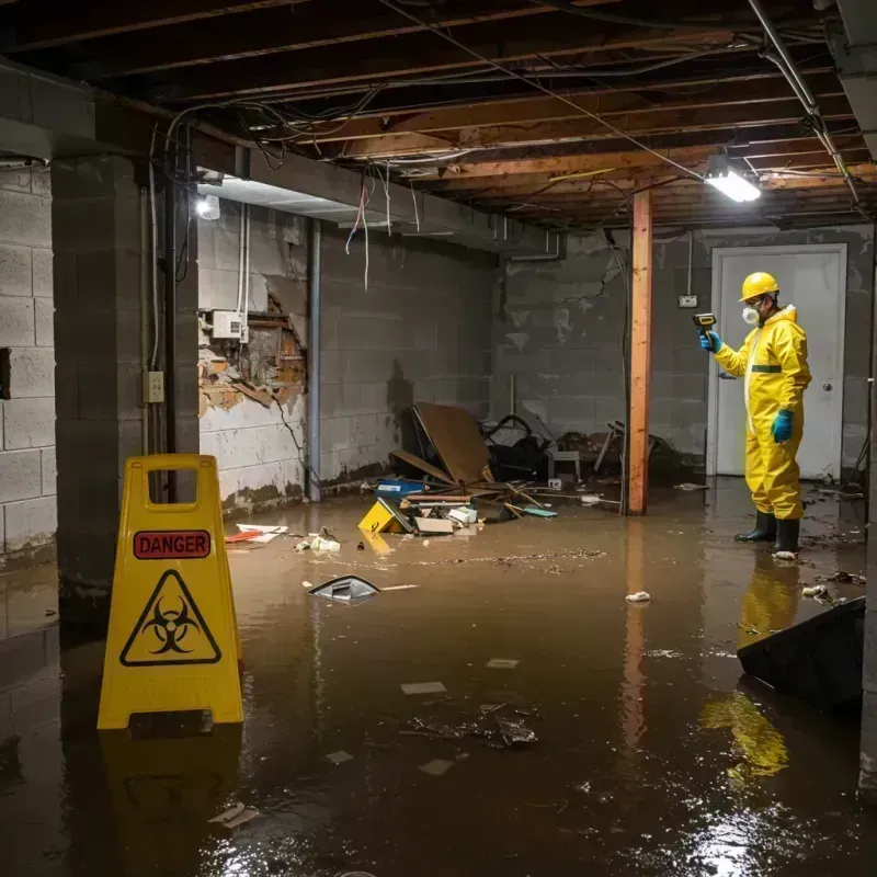 Flooded Basement Electrical Hazard in Hendron, KY Property