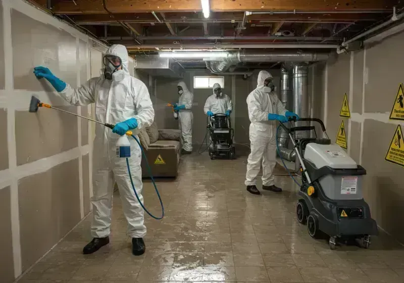 Basement Moisture Removal and Structural Drying process in Hendron, KY